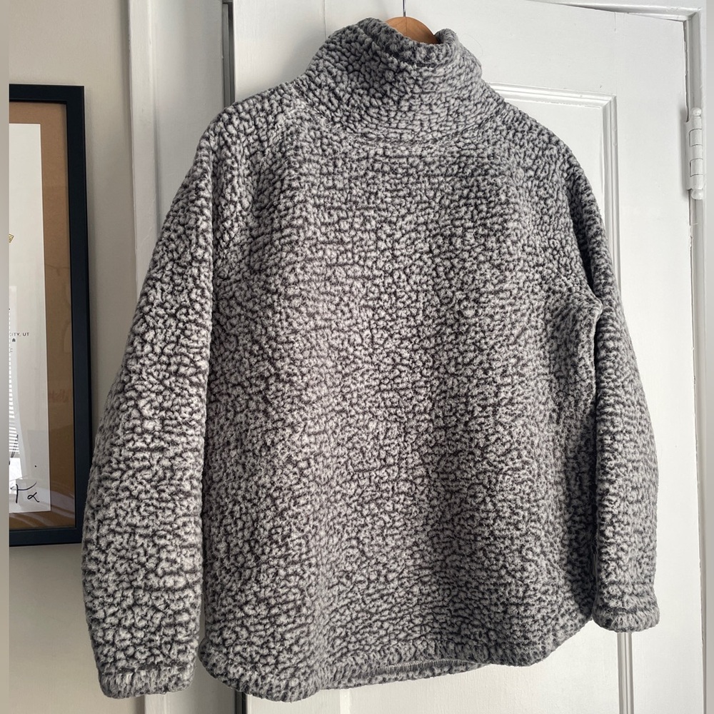 Gray Eddie Bauer Cozy Mockneck Fleece